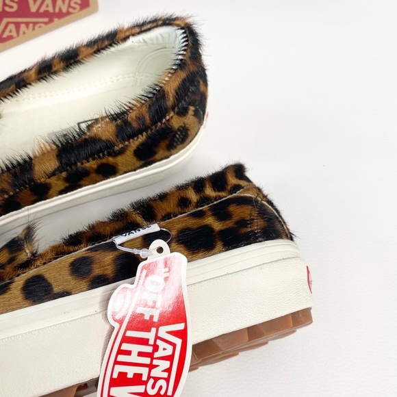 new Vans ☻︎ Calf Hair Slip On Sneaker ☻︎ Leopard - Picture 13 of 15